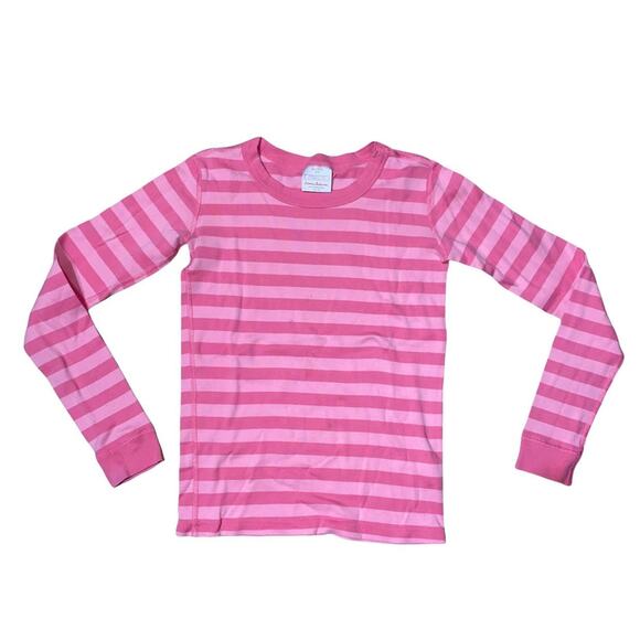 Hanna Andersson Striped Two Piece long john long sleeve Pajama Set sz 12 pink - Picture 4 of 9